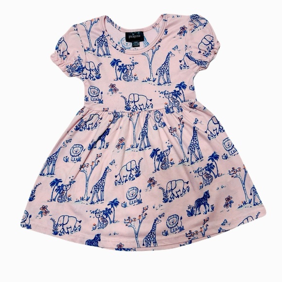 ❤️4 for $20❤️  2X Picapino Baby Girl Summer Dress Size 18 Months - Picture 3 of 9